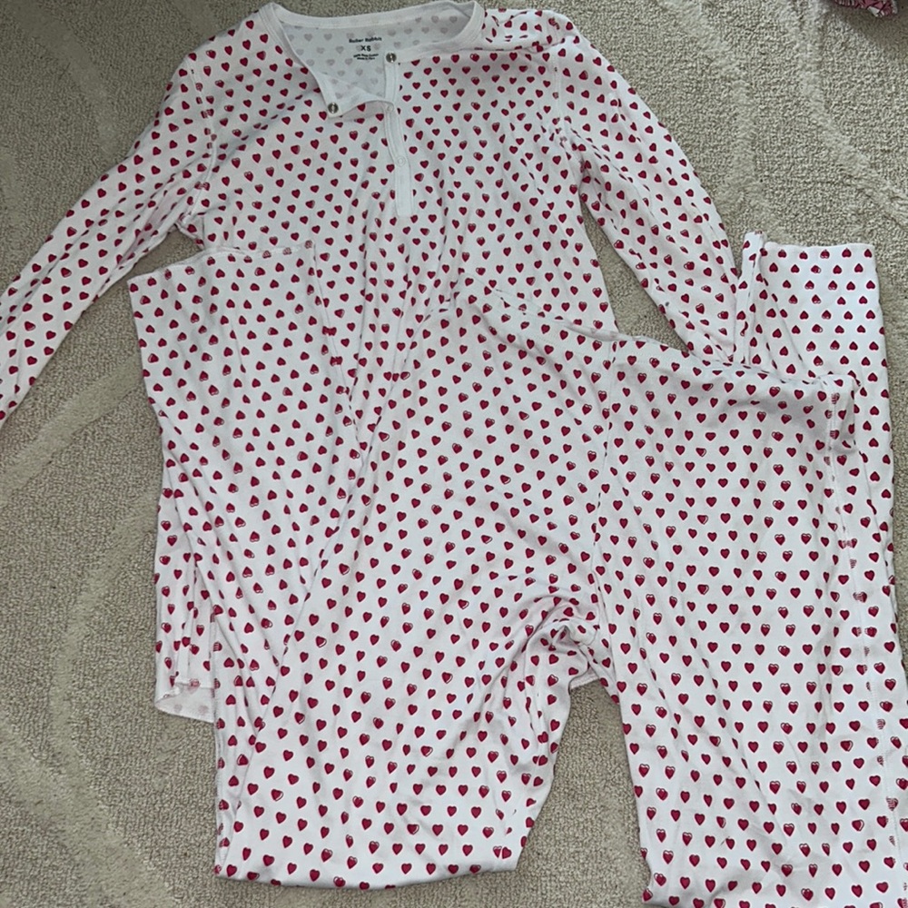 ROLLERRABBIT heart long sleeve pajamas